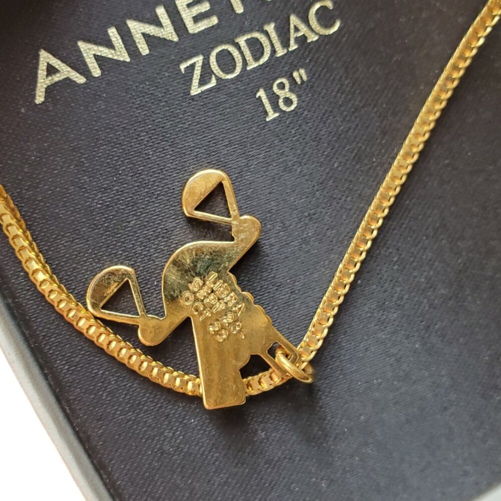 Vintage Anne Klein Gold-Plated Libra Necklace - Picture 2 of 3